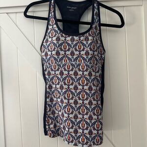 Tory Sport Racerback Athletic Tank Top Small Built-In Bra Workout Activewear